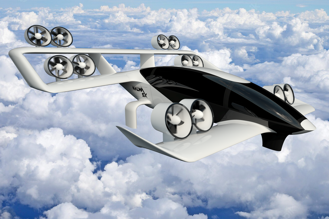 Nalwa Aero Nalwa 5X eVTOL passenger concept design aircraft Nalwa Aero Nalwa 5X eVTOL passenger concept design aircraft